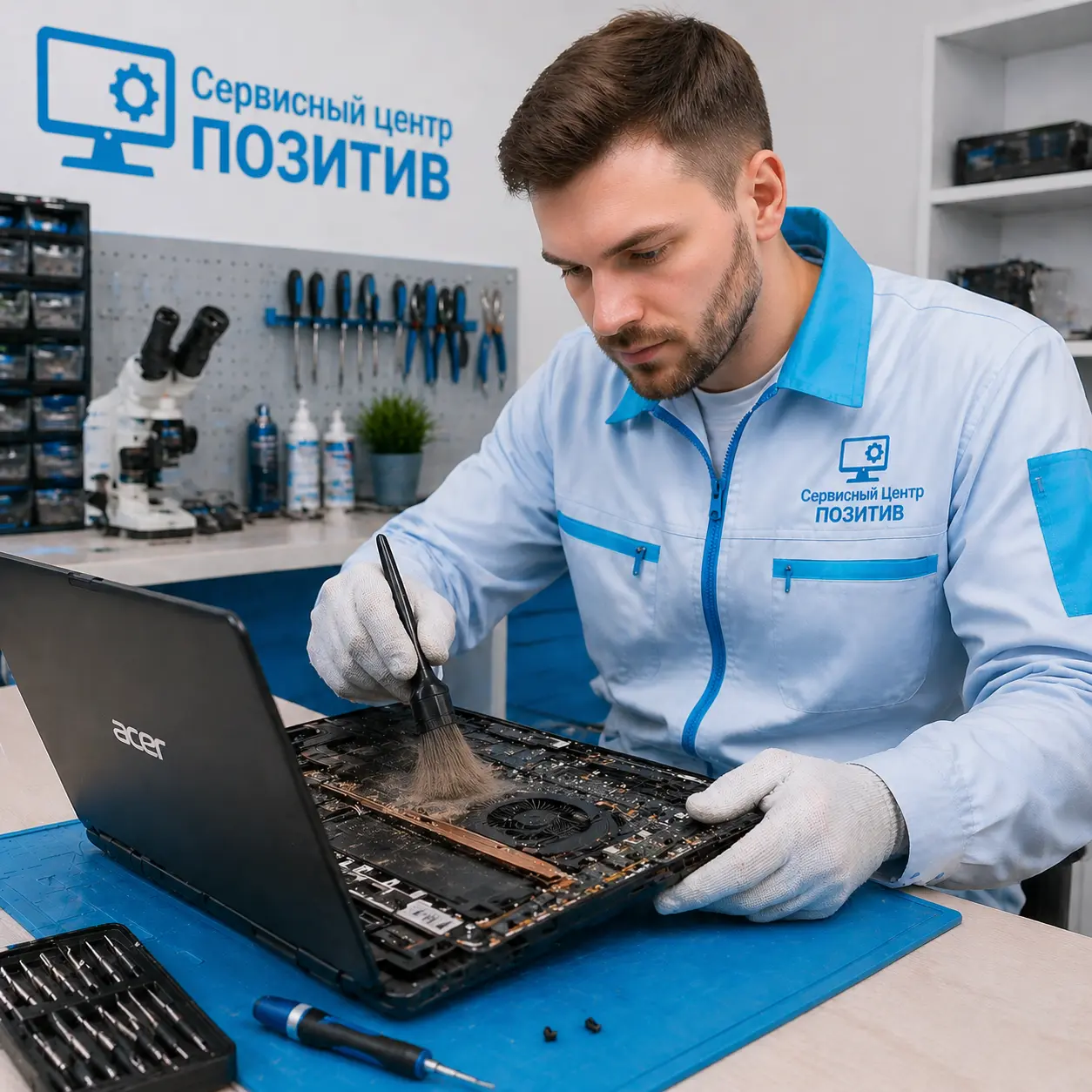 Чистка ноутбука Acer от пыли в Чехове | Замена термопасты