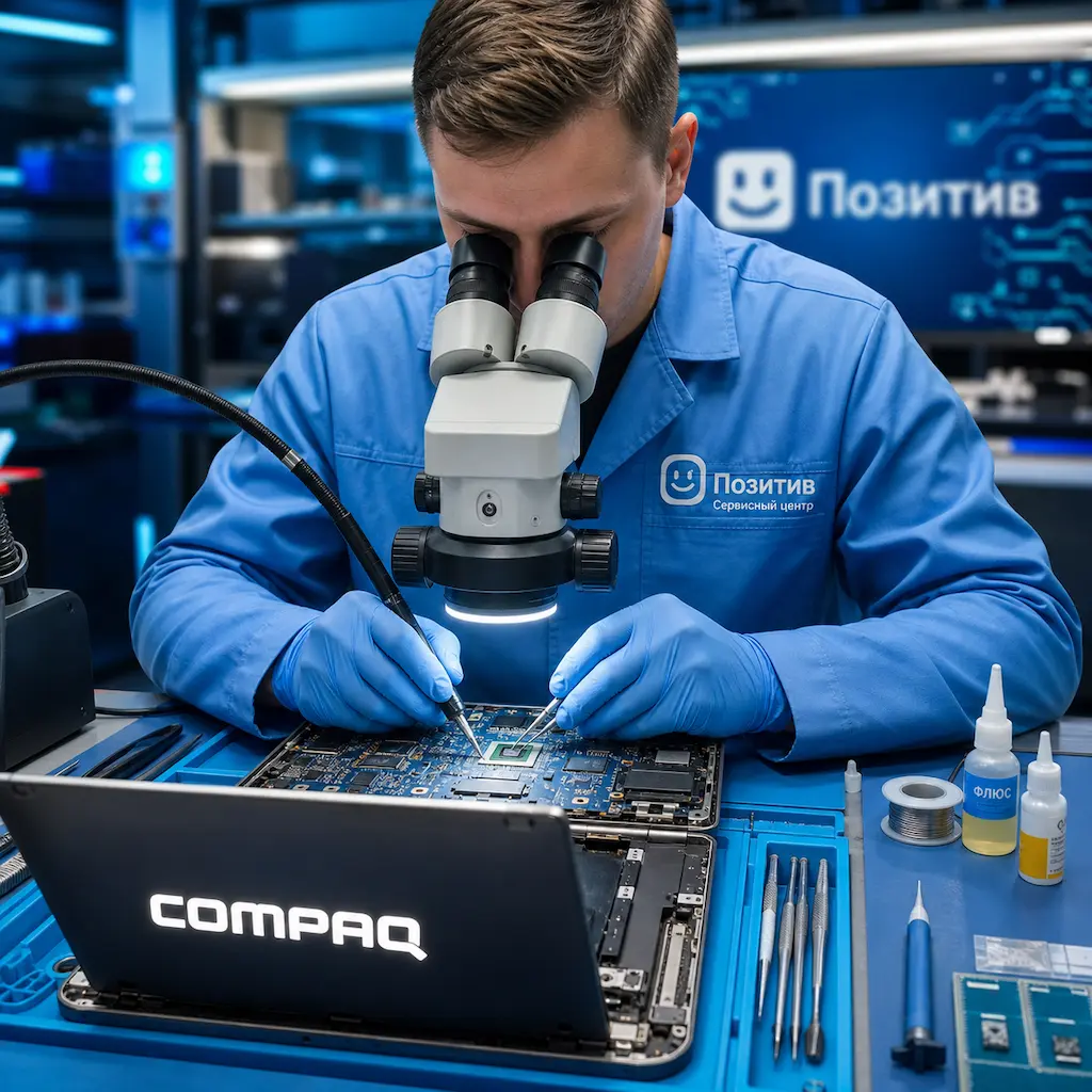 Замена видеокарты ноутбука Compaq в Чехове