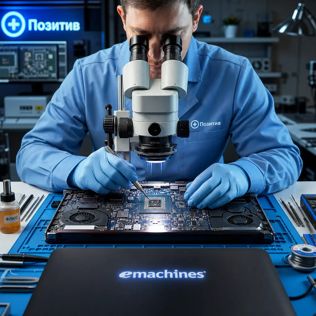 Замена видеокарты ноутбука Emachines в Чехове