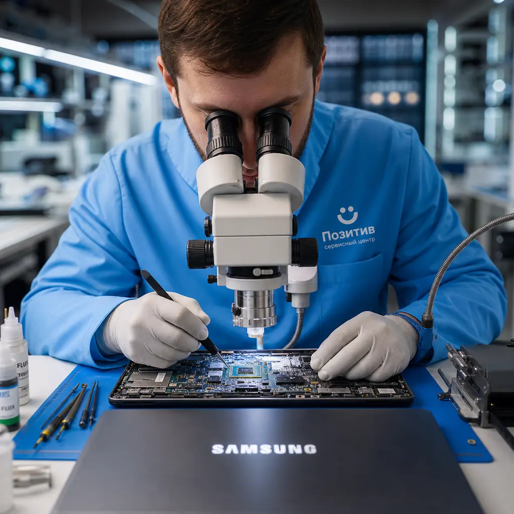 Замена видеокарты ноутбука Samsung в Чехове