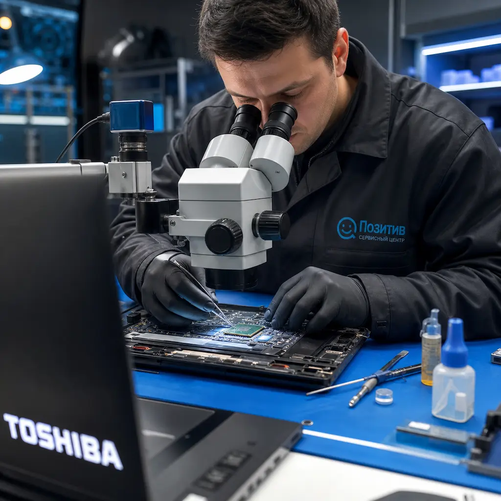 Замена видеокарты ноутбука Toshiba в Чехове