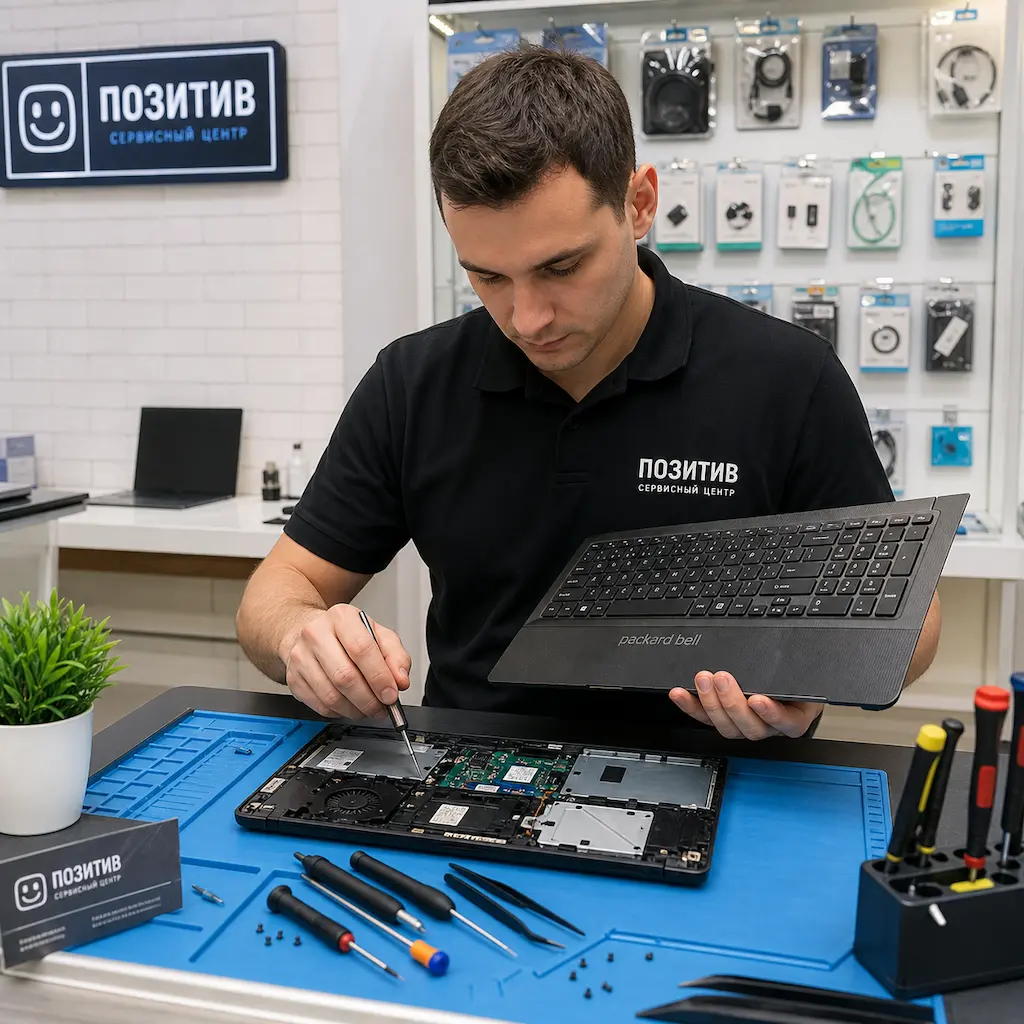 заменить клавиатуру на ноутбуке Packard Bell в Чехове