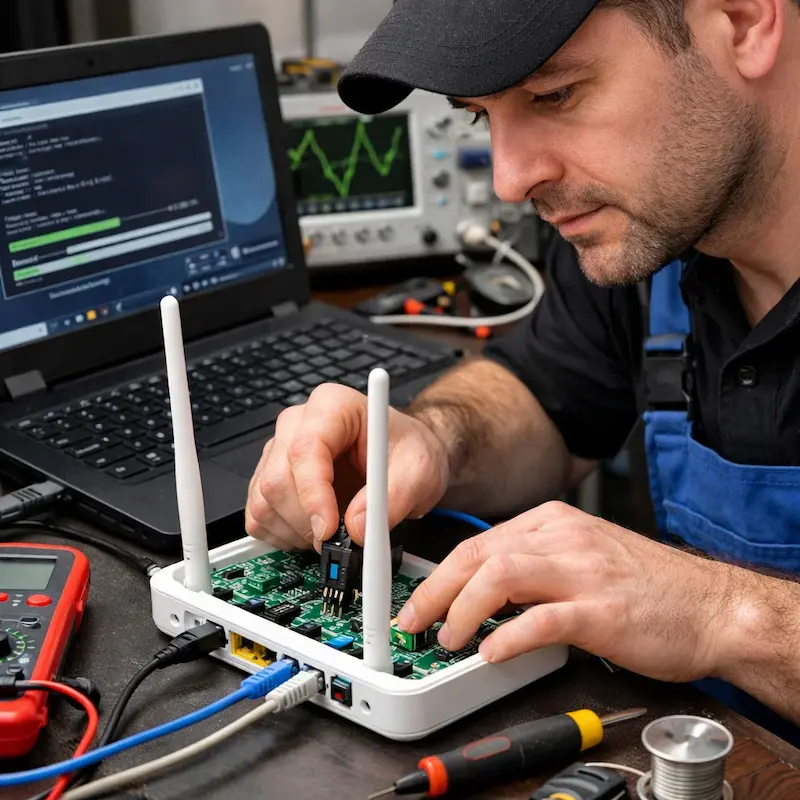 Перепрошивка WiFi роутера в Чехове