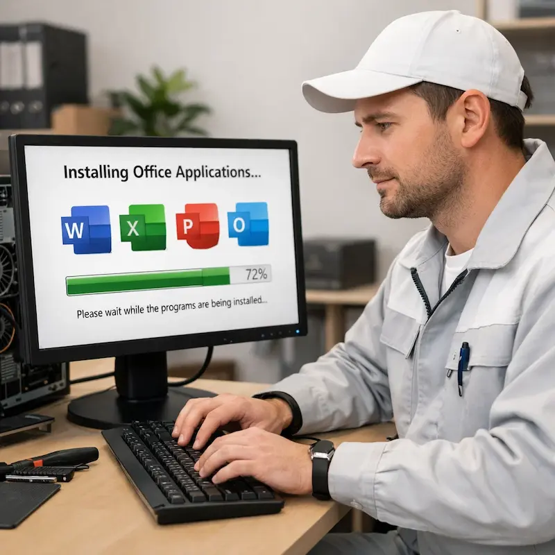 установка офисных программ на компьютер в Чехове