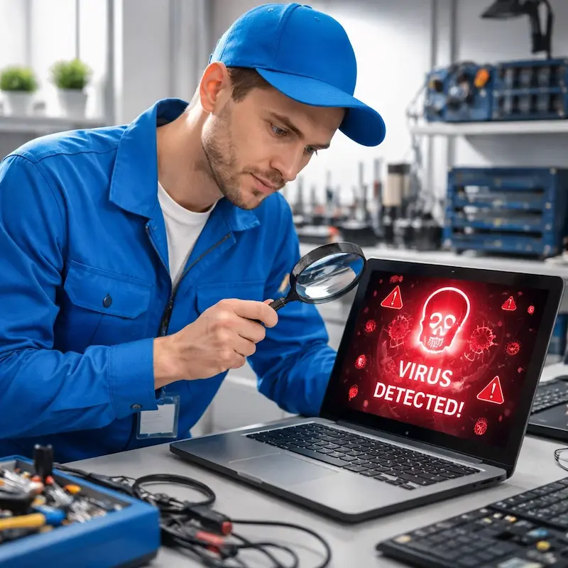 Поиск компьютерных вирусов в Чехове