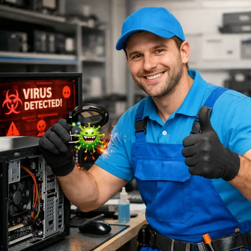 Удаление вирусов с компьютера в Чехове