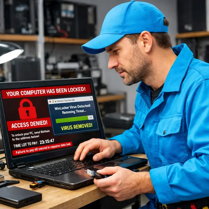 Поможем разблокировать компьютер и ноутбук в Чехове